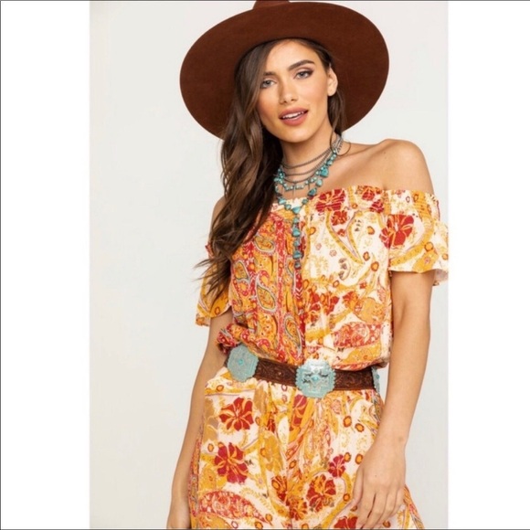 NWT Free People Carmen Wide Leg Off the Shoulder Jumpsuit XS - Picture 5 of 13